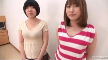 Subtitled Japanese ENF two amateurs strip and show butts